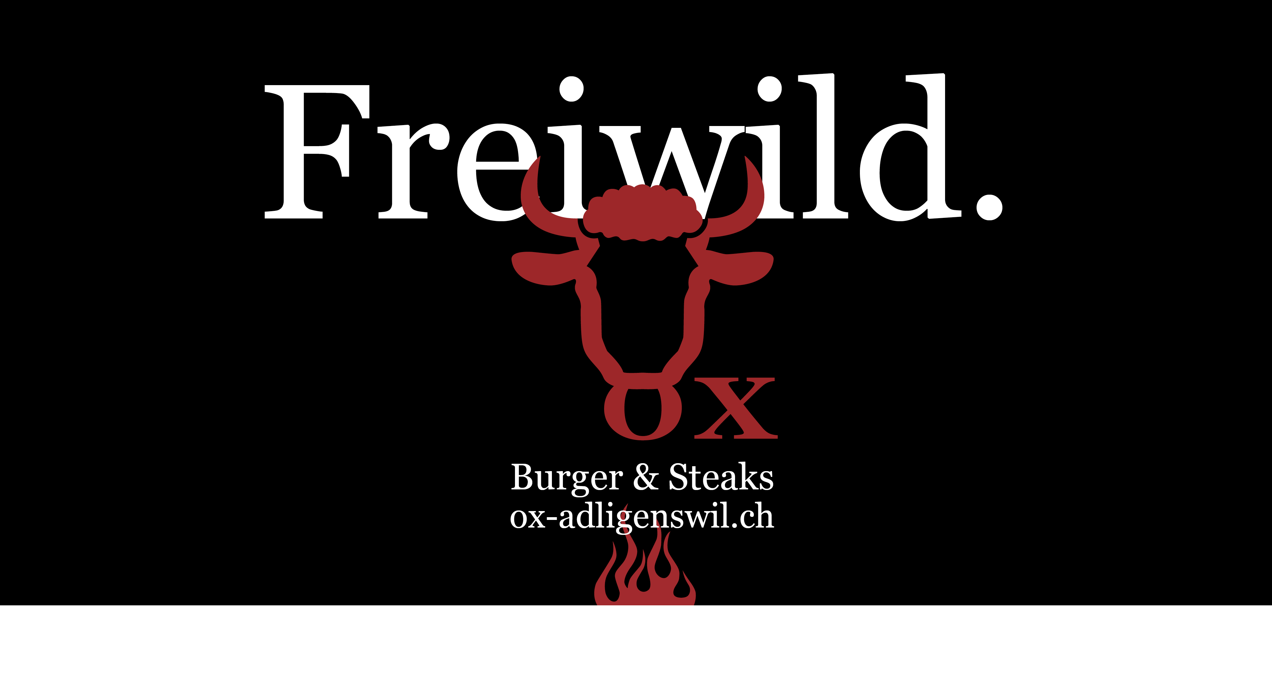 Restaurant OX Werbetafel