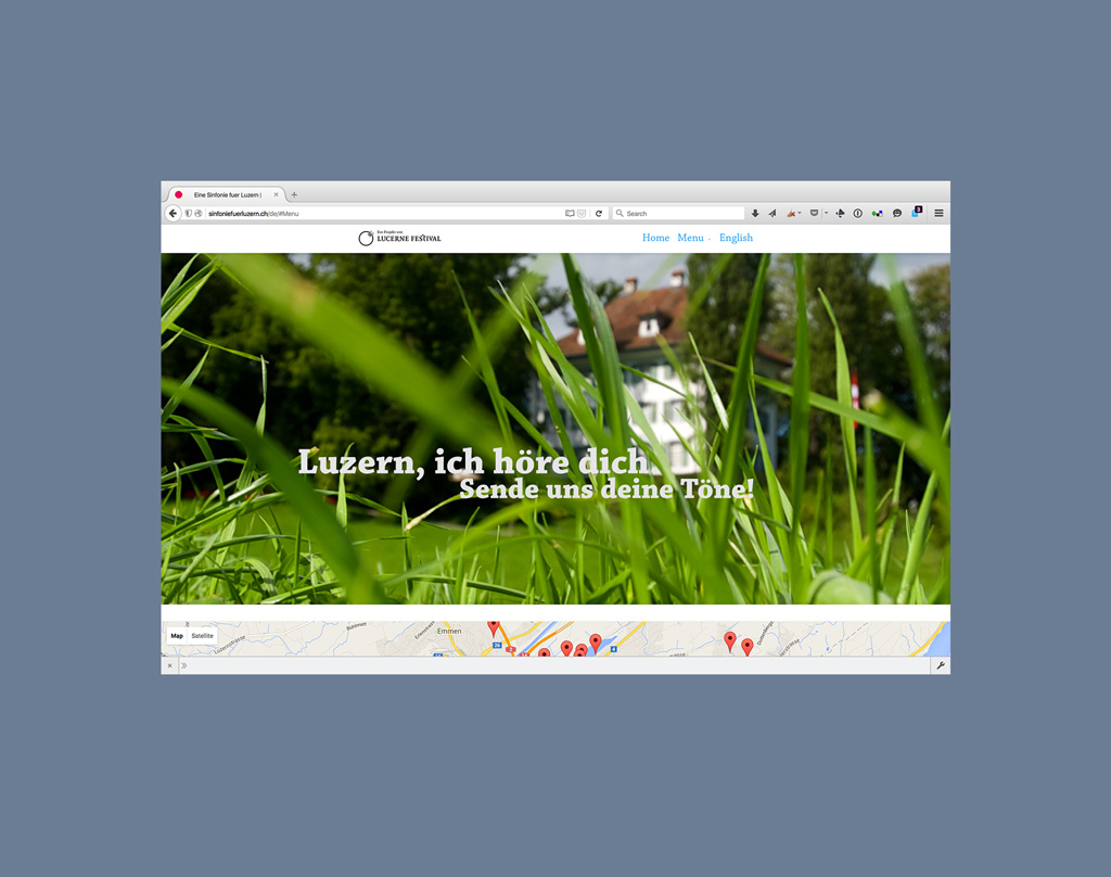 Website Sinfonie für Luzern