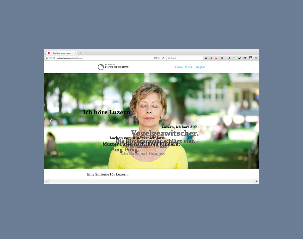 Website Sinfonie für Luzern