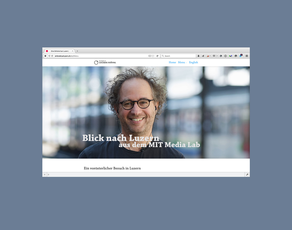 Website Sinfonie für Luzern