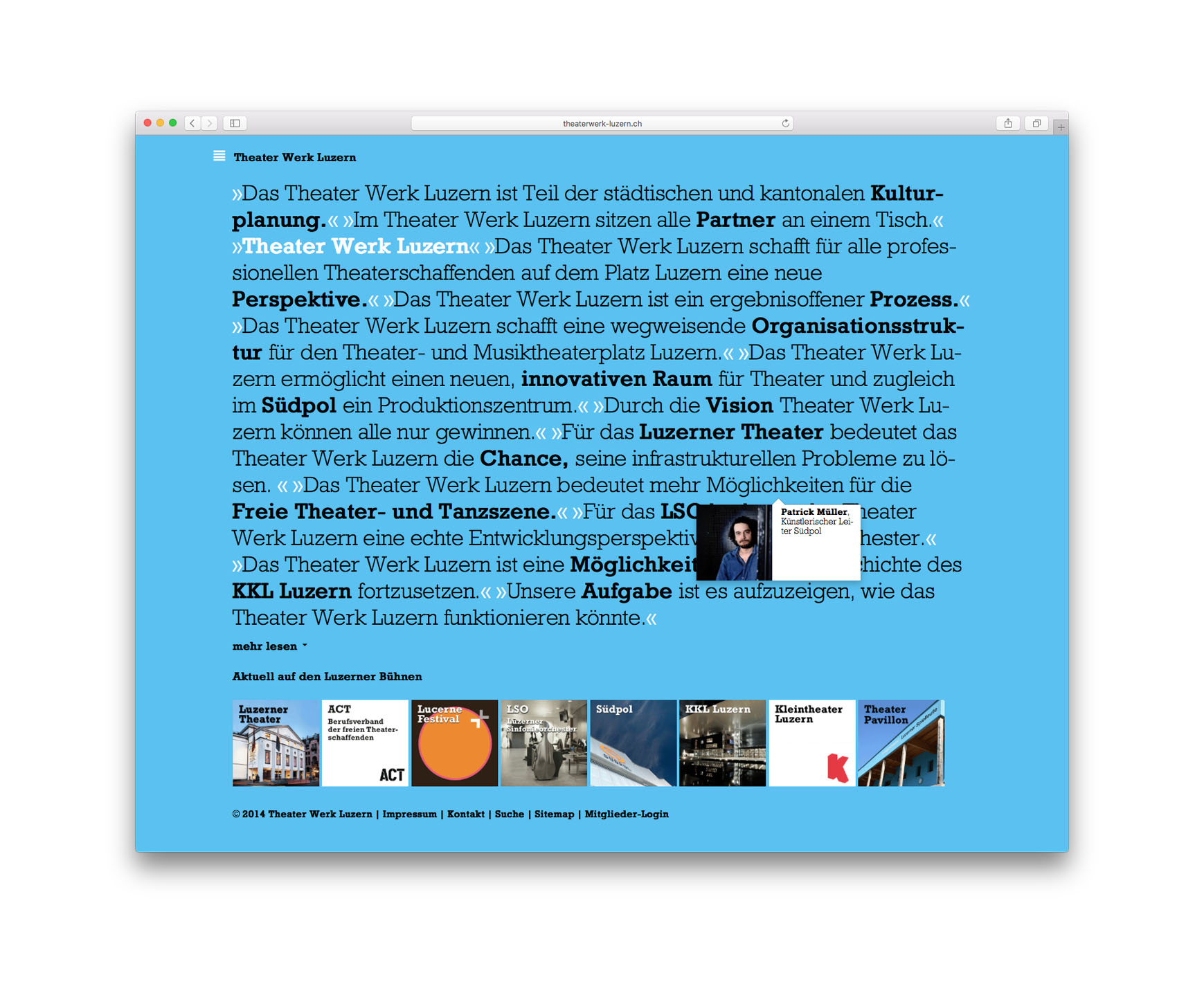 Website Gestaltung Theater Werk Luzern