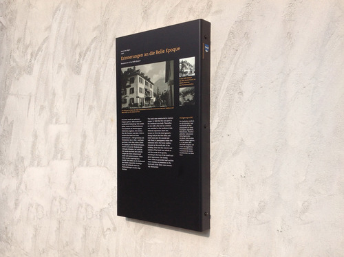 Infoschild Dorfrundgang Fiesch